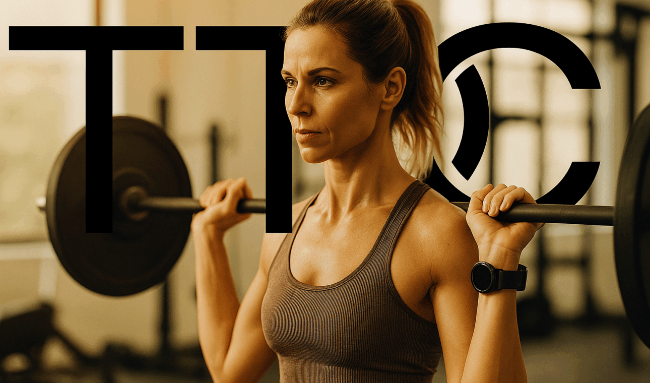 20250730_0724_Treino Moderno Elegante_remix_01k1ddnzhce0gb0sw59xjrjcnn - TTC Studio de Personal Training Mulher treinando em estúdio de personal trainer com foco em saúde e longevidade
