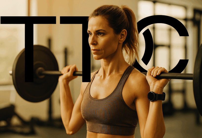 20250730_0724_Treino Moderno Elegante_remix_01k1ddnzhce0gb0sw59xjrjcnn - TTC Studio de Personal Training Mulher treinando em estúdio de personal trainer com foco em saúde e longevidade
